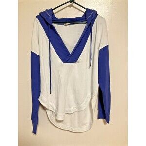 Pilcro Women’s M White Blue Sweatshirt Fashion Designer Lagenlook